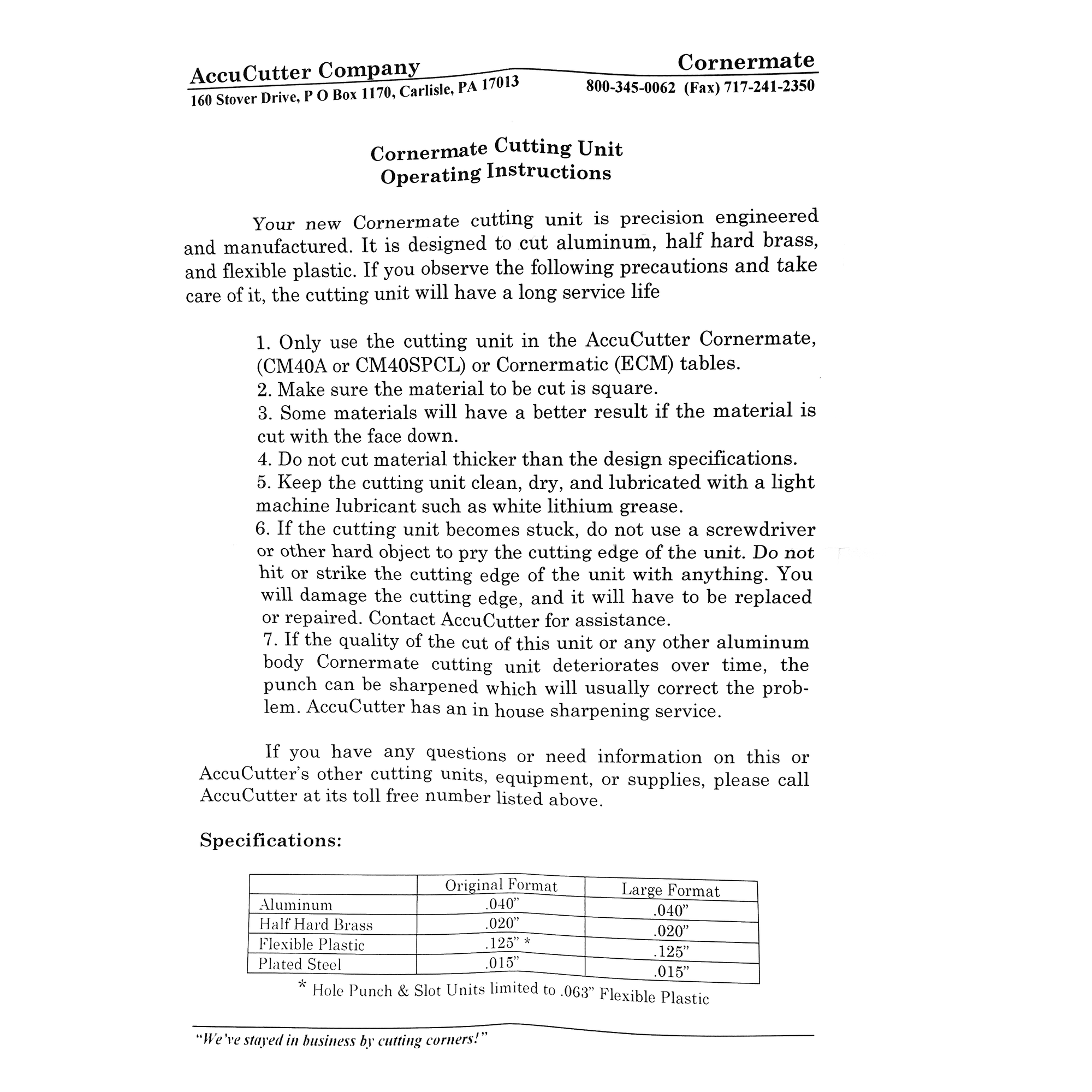 Hjørnestanseapp. inkl. 1 verktøy