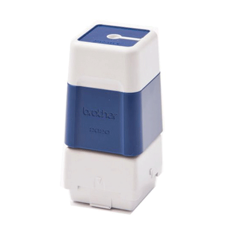 Stempel 20x20mm blå (Pakke a 6stk)