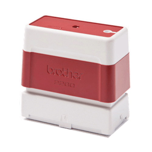 Stempel 22x60mm rød (Pakke a 6 stk)