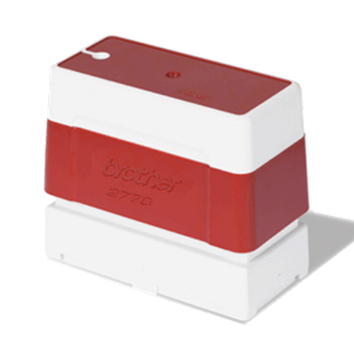 Stempel 27x70mm rød (Pakke a 6stk)