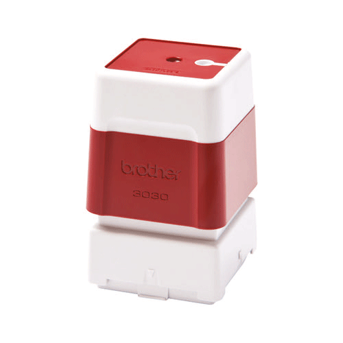 Stempel 30x30mm rød (Pakke a 6 stk)