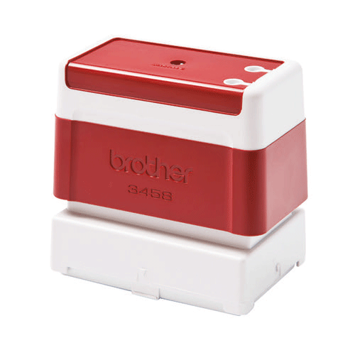 Stempel 34x58mm rød (Pakke a 6stk)