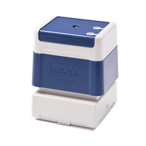 Stempel 40x40mm blå (Pakke a 6 stk)