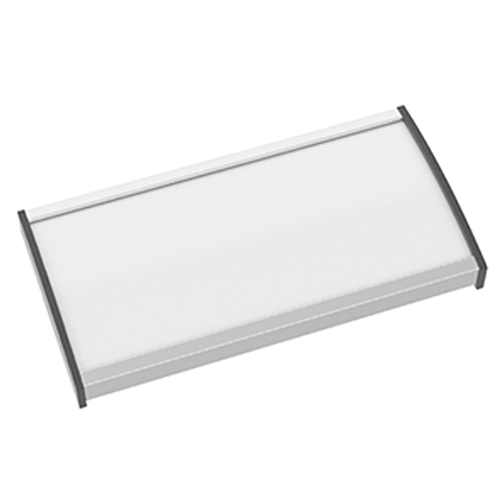 Strato Veggskilt 53x105mm elok alu/sort