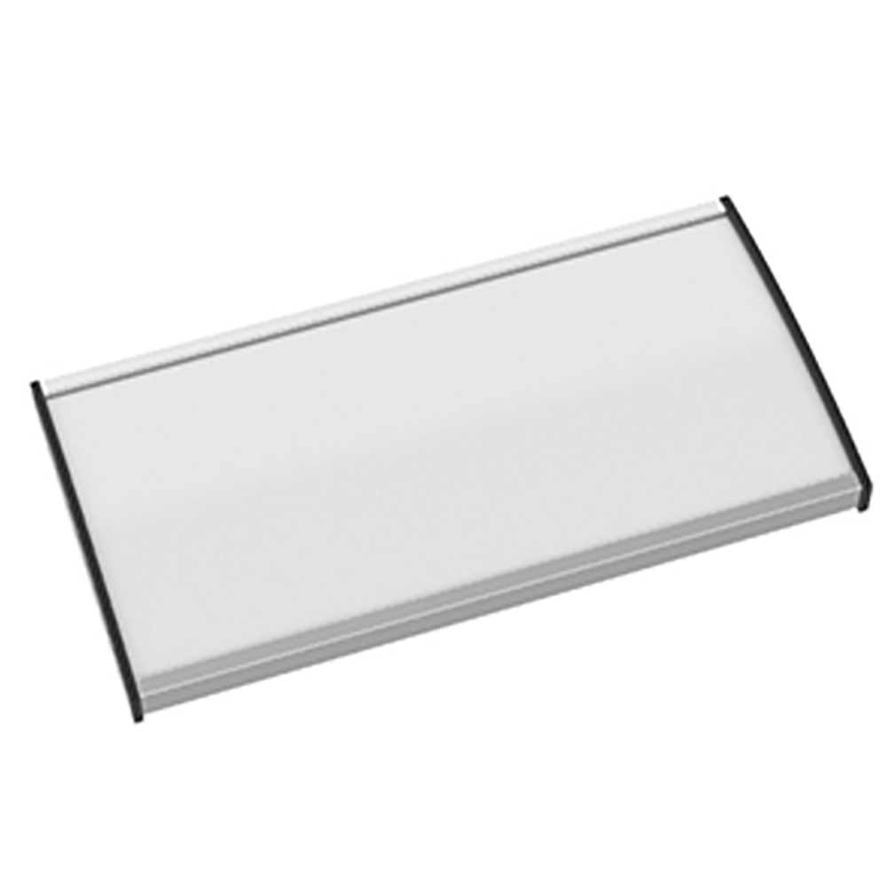 Strato Veggskilt 74x150mm elok alu/sort