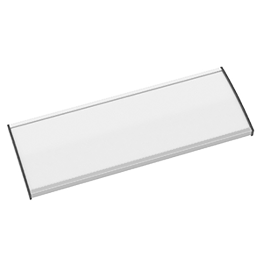 Strato Veggskilt 74x210mm elok alu/sort