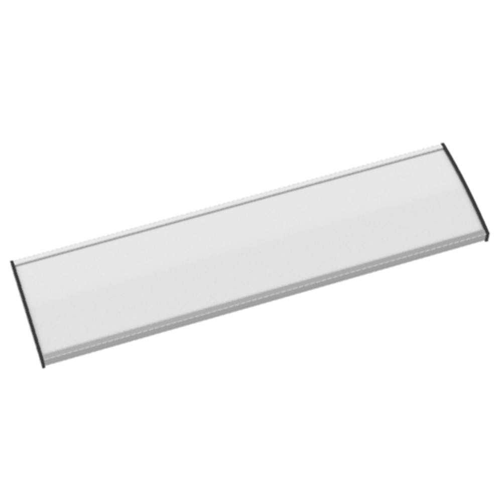 Strato Veggskilt 74x297mm elok alu/sort