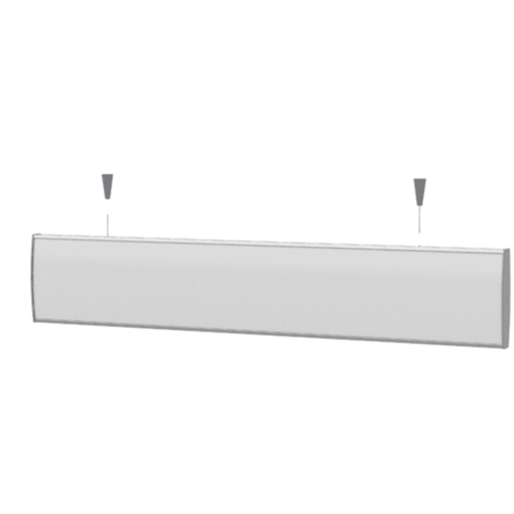 Strato Buet Hengeskilt 105x600mm elok alu/grå