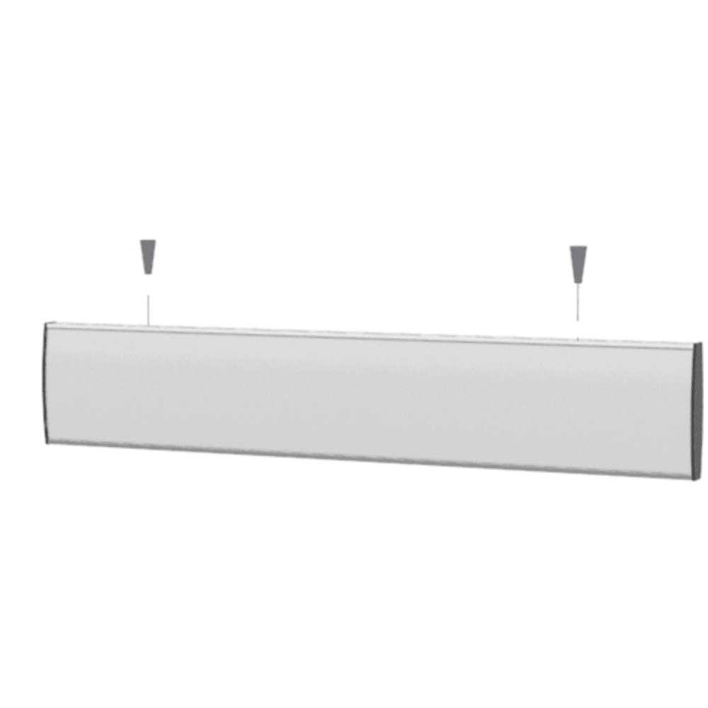 Strato Buet Hengeskilt 105x600mm elok alu/Sort