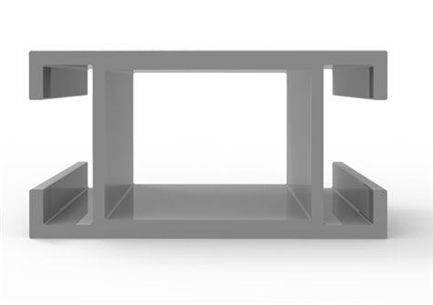Tekstil H-Støtte Profil 36x19mm, 3mtr Tekstil H-Støtte Profil 36x19mm, 3mtr