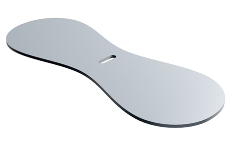 Gulvplate (Kurvet) til Tekstil Ramme/Display 500x180x6mm Gulvplate (Kurvet) til Tekstil Ramme/Display 500x180x6mm